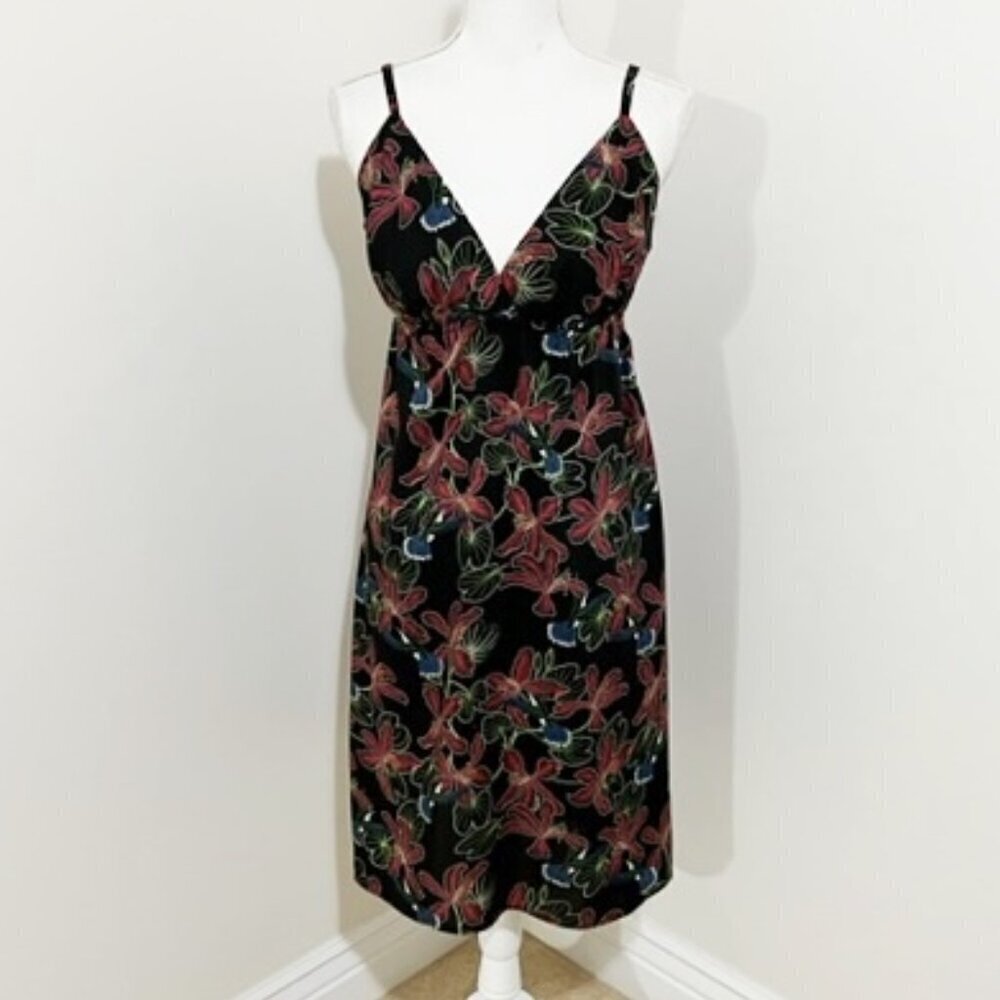 Guy Harvey Blue Water Black Tropical Delight Sun Dress Size M
